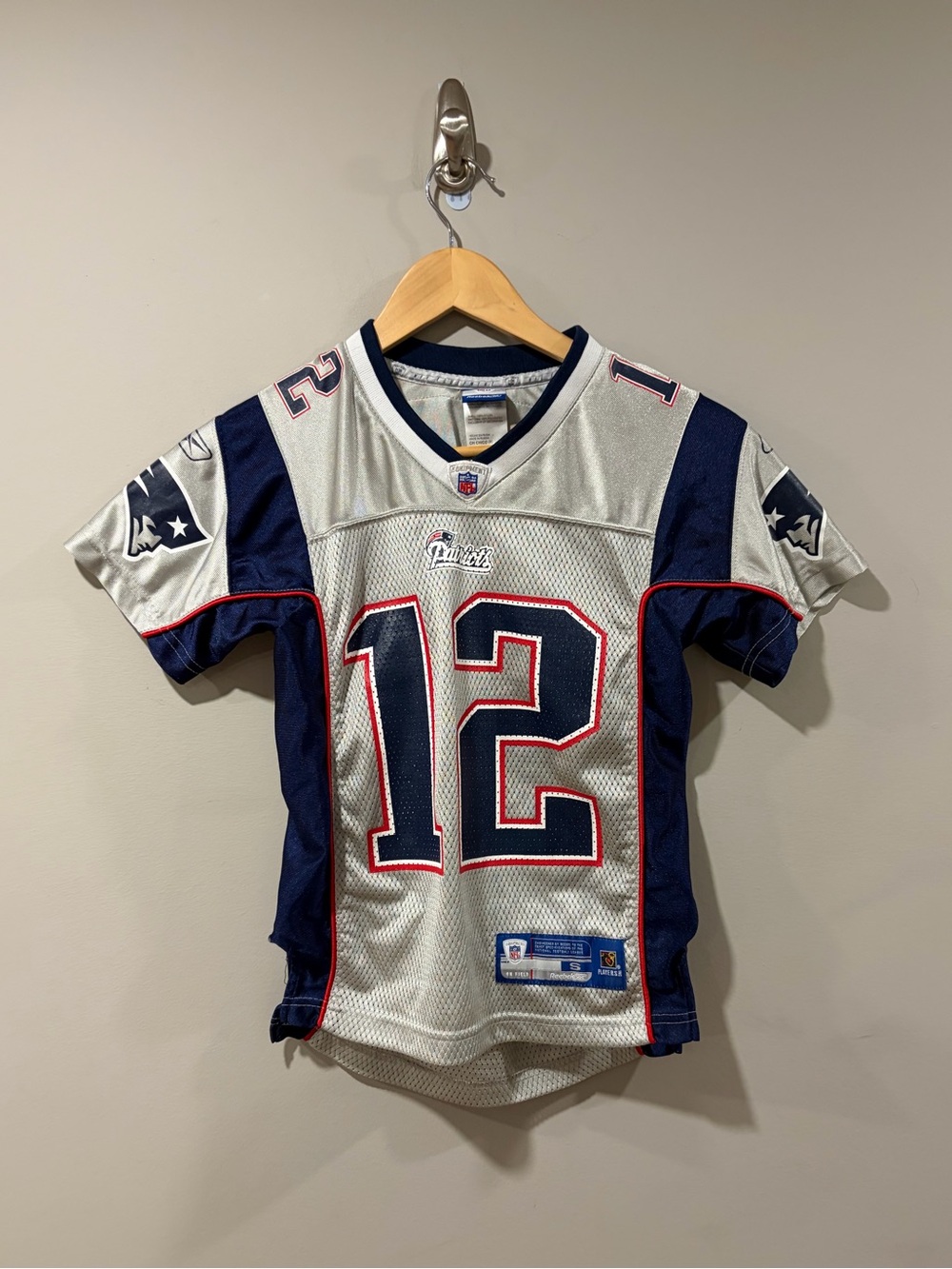 Tom Brady #12 New England Patriots Reebok NFL Jersey Youth Small Size 8